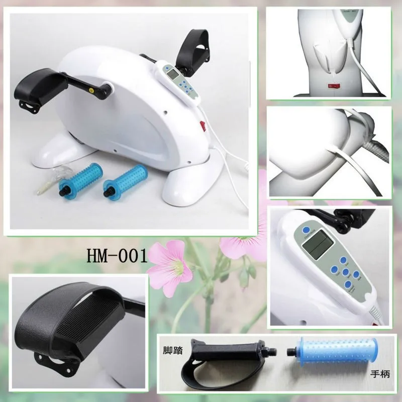 Mini Bike Under Desk Motorized Exercise Machine Electric Hand and Foot Pedal Exerciser for Disabled