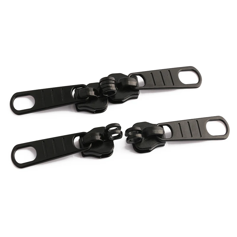 High quality Anti theft zipper head for travelling bag double lock hole zip slider