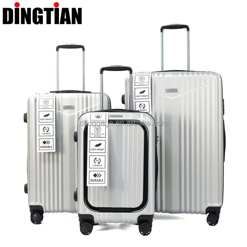 20 inch ABS Laptop Front Open Design  Luggage Sets ABS Travel Suitcase Sets Factory Wholesale Trolley Carry-on for Trip