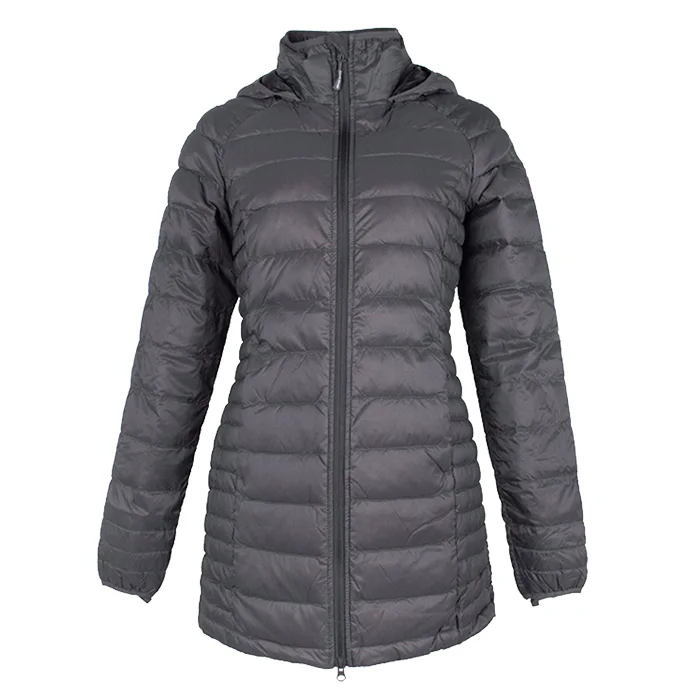 Canada Ladies light weight Goose Duck Down Long Winter Jacket Parka Coat with Hood