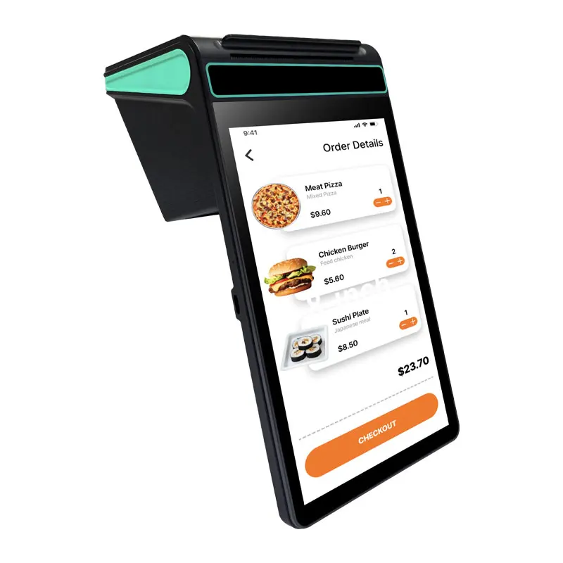 8 Inch Android 12 Terminal Pos Printer Wifi Wireless Bluetooth Machine For Online Order Receipt Printing