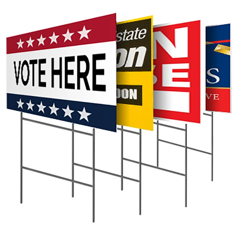 High quality corona treatment colorful customized pp corrugated plastic outdoor yard signs