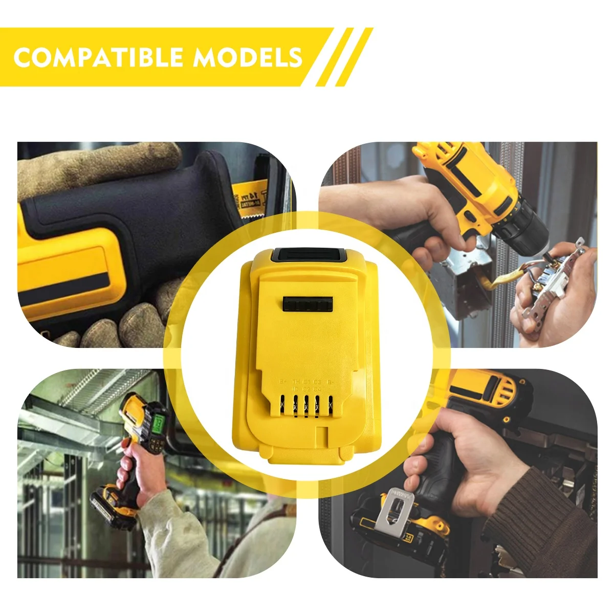 Replacement Dewalt Battery Lithium-ion 20V 2.5Ah Flex Volt Battery DCB200 Series High Capacity Battery for Dewalts Power Tools