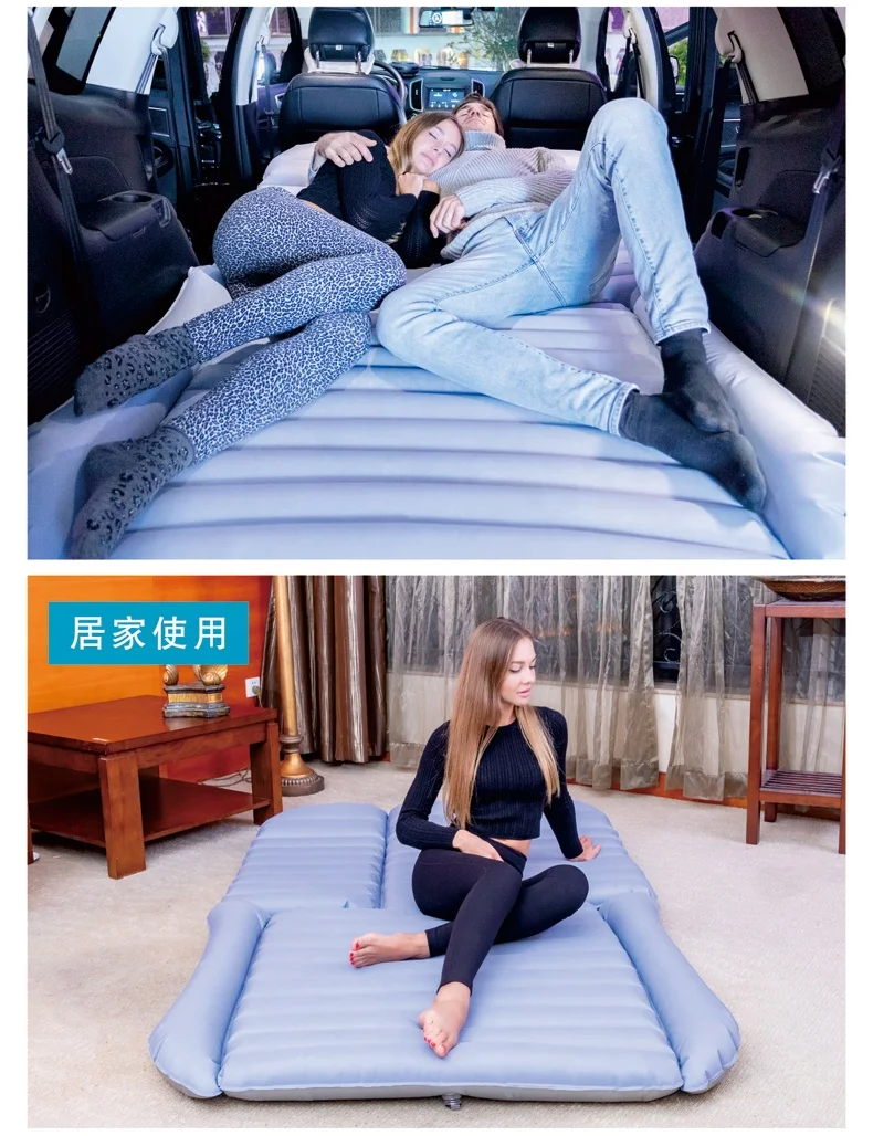Car Air Inflatable Travel Mattress Bed Universal for Back Seat Multi Functional Sofa Pillow Outdoor Camping Mat Cushion In Stock