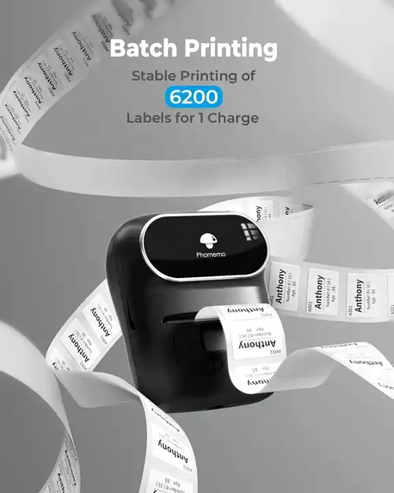 2023 Premium Portable Phomemo M110 Mini Pocket Thermal Printer for Mobile Phone Barcode Label Printing Blue tooth Connect