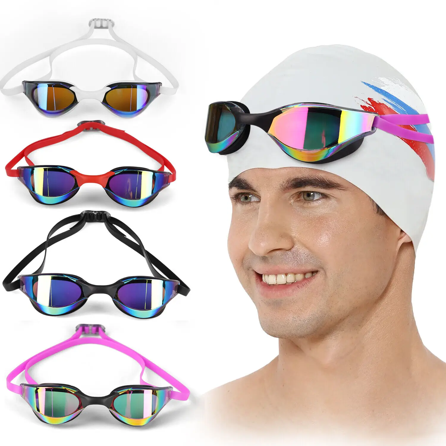Professional adult racing goggles prescription swimming goggles silicone goggles swim