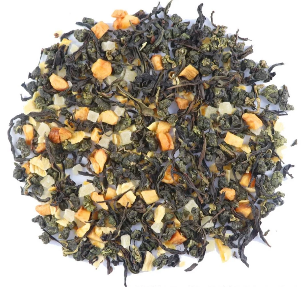 Лидер продаж чай для похудения oolong detox смешанные фрукты персика оптовая продажа