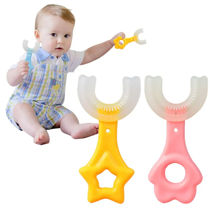 2pcs Baby Toothbrush - Manual Silicon Children U