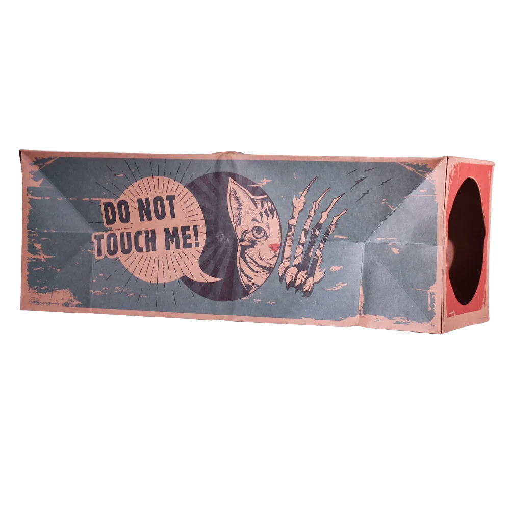 Cat pet supplies Cat toys foldable two channel tunnel paper cat house