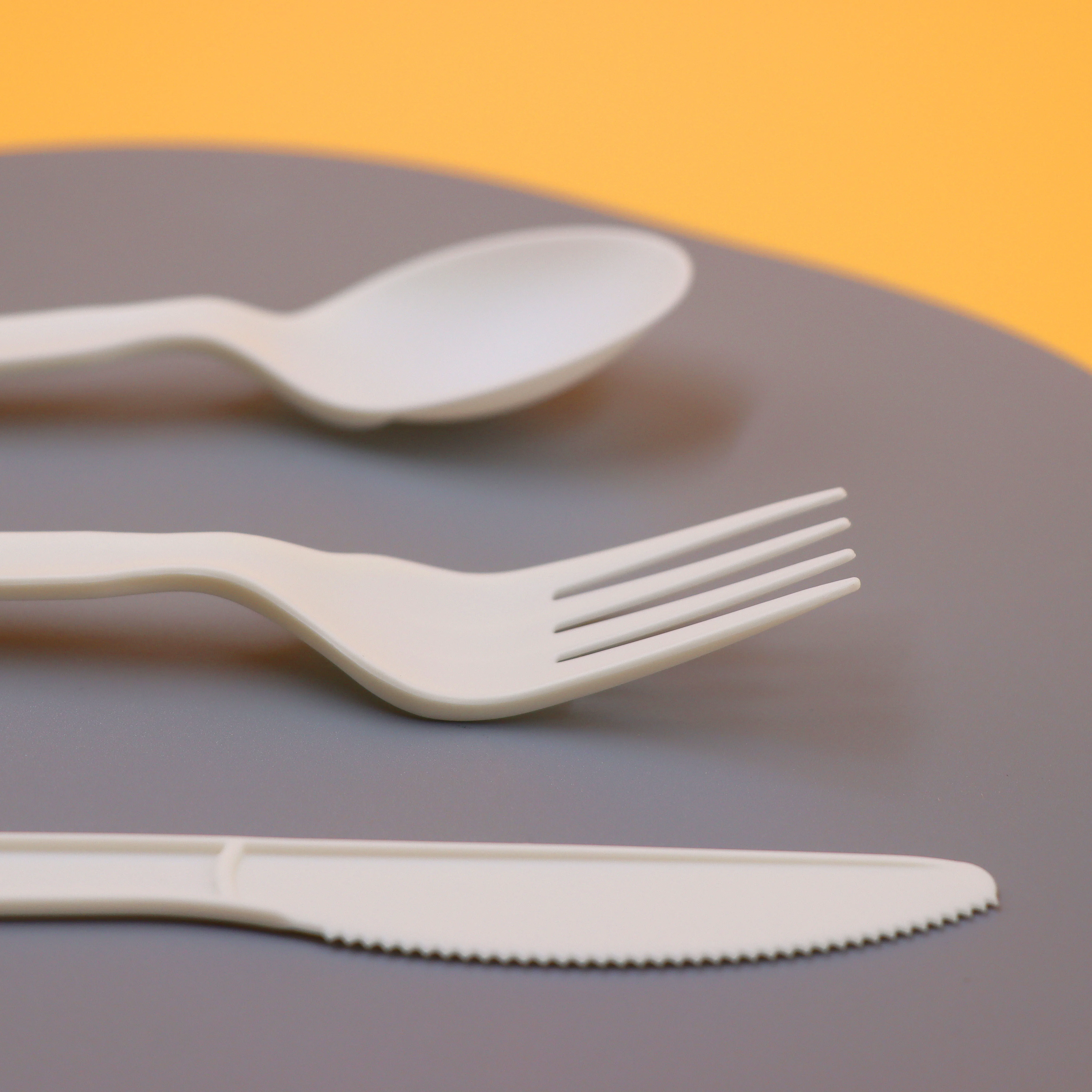 Экологически чистые одноразовые биоразлагаемые столовые приборы из полилактида на 100% биоразлагаемые ножи на биооснове ложки вилки столовые приборы