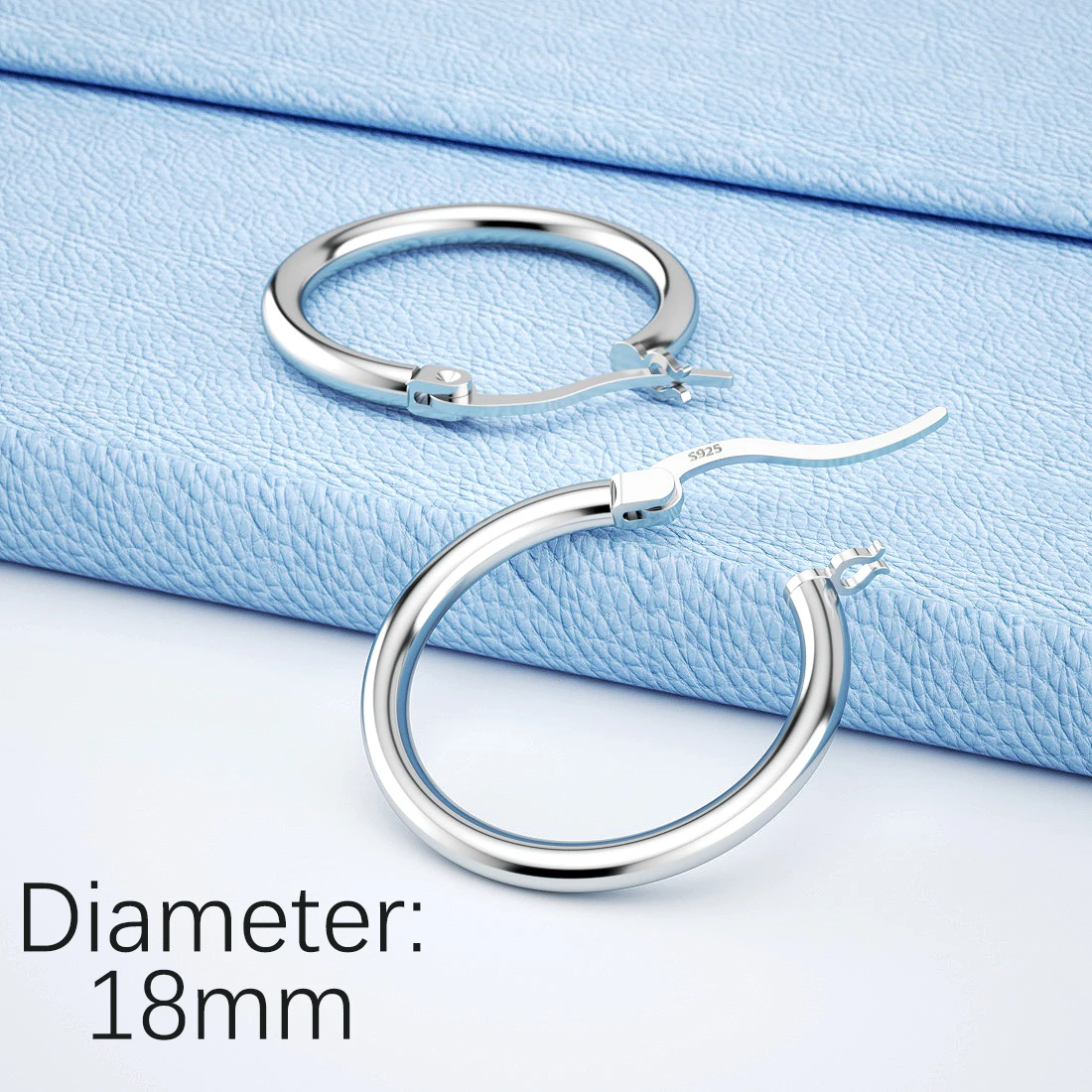 925 Sterling Silver 14-35mm Circle Hoop