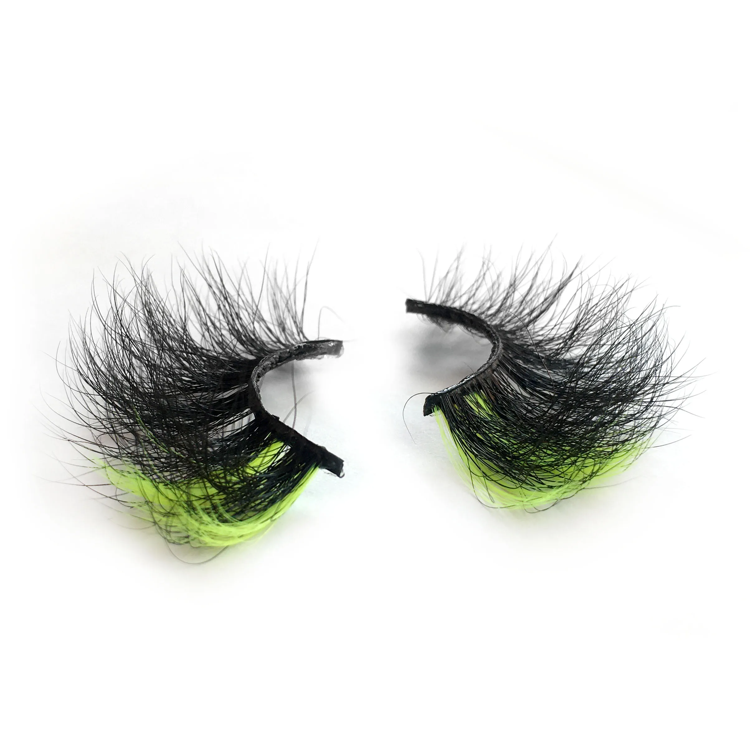 top products short style lash strips false eyelashes natural 3d mink lashes 5d wholesale vendor 25mm rainbow color strip lash