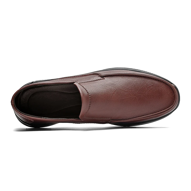 New high quality wholesale moccasin homme en cuir men black leather dress shoes slip-on fashion brand cheap factory oem