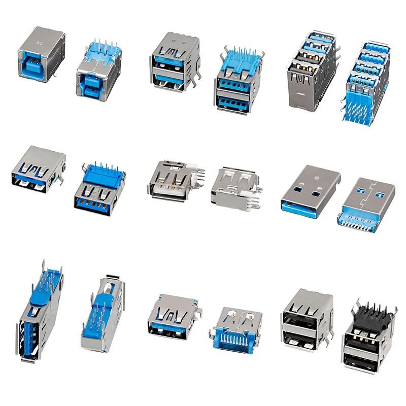 9pin 16pin 24pin charing female sunk plated usb c connector for PCB micro usb 3.1 3.0 2.0 connector type c usb connector socket