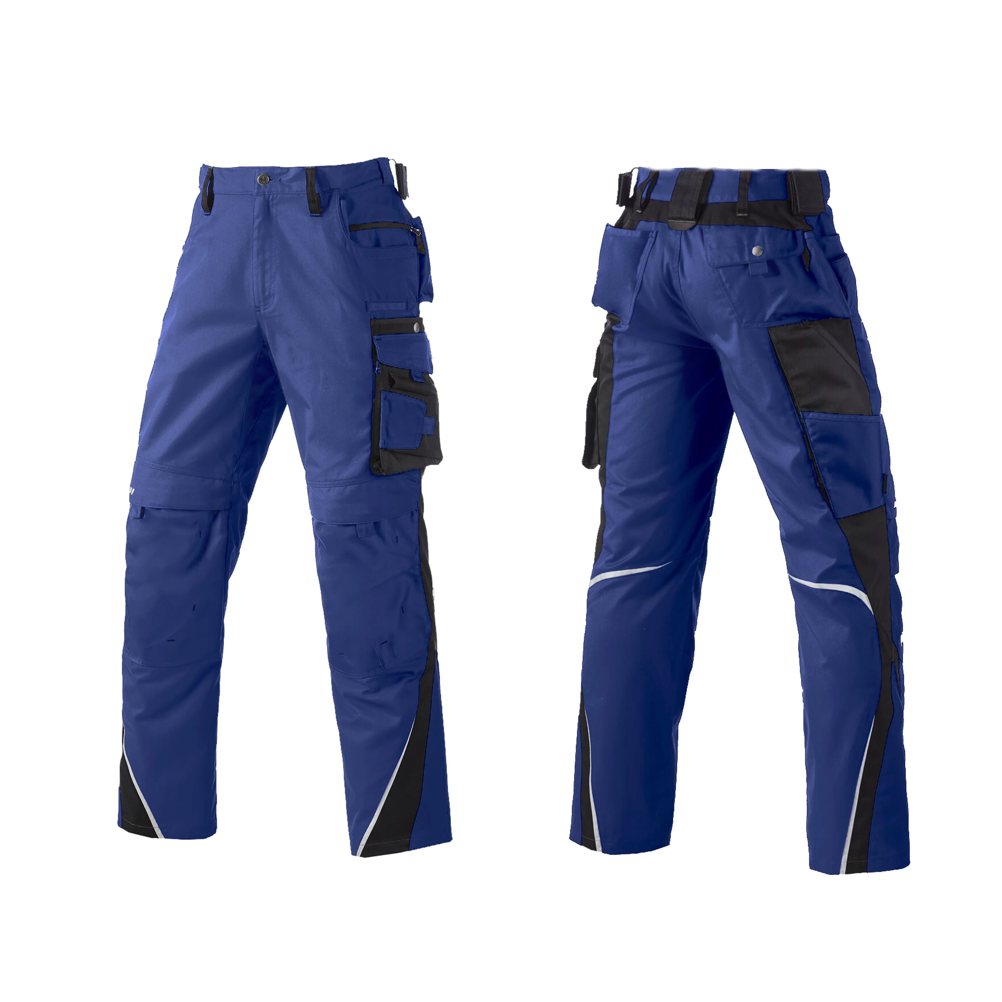 Factory Wholesale Men Work Pants Multi Pockets Cargo Pants Polyester Reflective Safety Workwear Pants