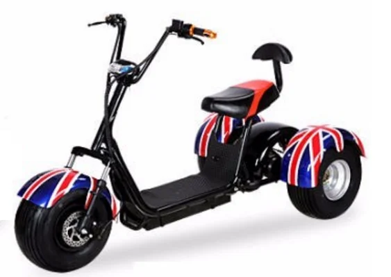 Can be customized 45km/h three wheels 12inch Citycoco 1500w Touring Scooter Moto Electric Chopper Motorcycle