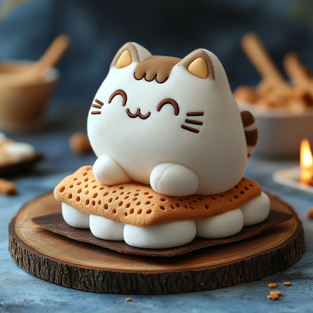 Kawaii Plush Sandwich Cookies Kitten Dolls Soft Cute Biscuit Cat Stuffed Dolls White Cat Plush Toys