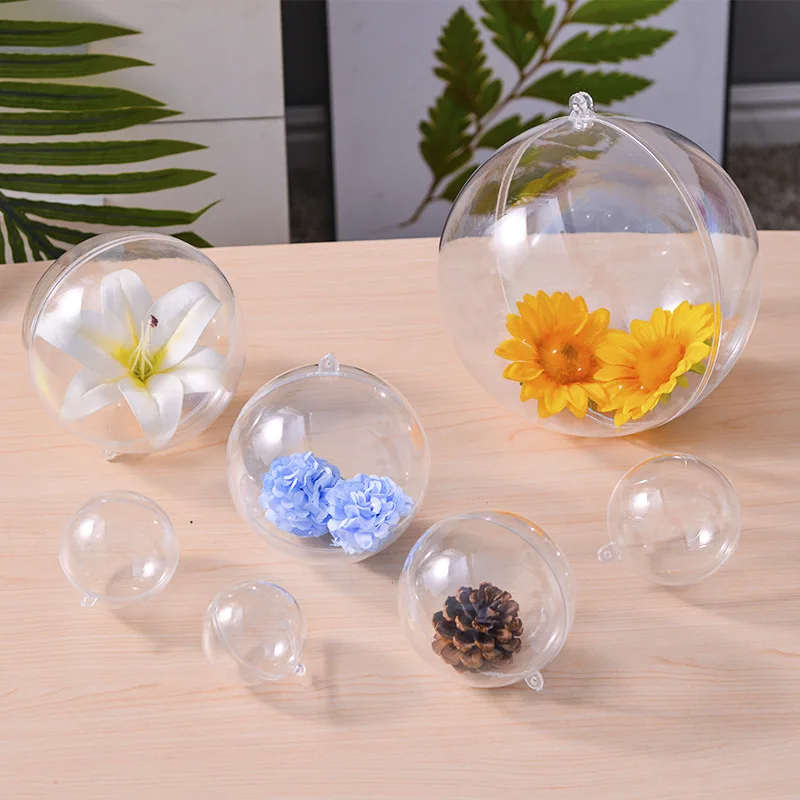 Acrylic Sphere Clear Hollow Spheres Large Plastic Ball Transparent decorating perpetual flower hanging ball