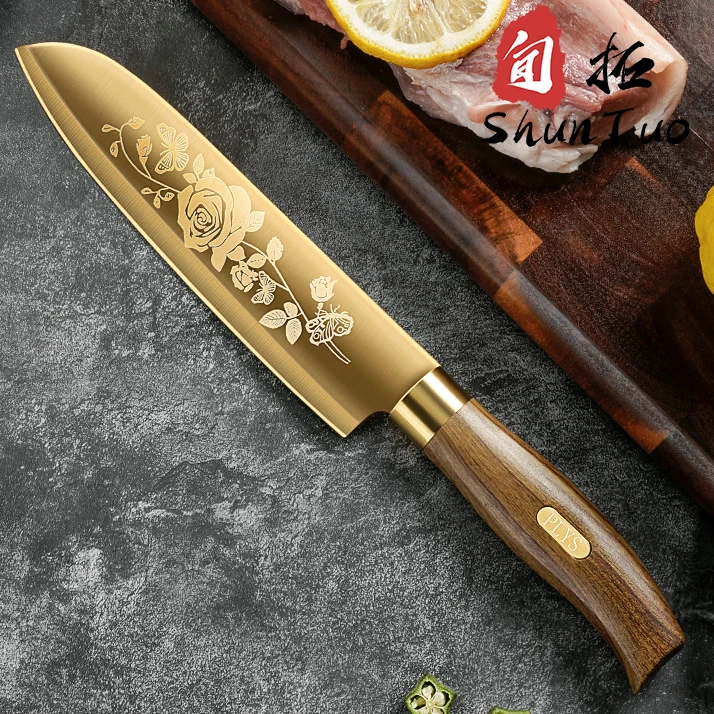 kitchen utensil and japanische chef schafscher messer chicken chopping bone santoku knife set with cover