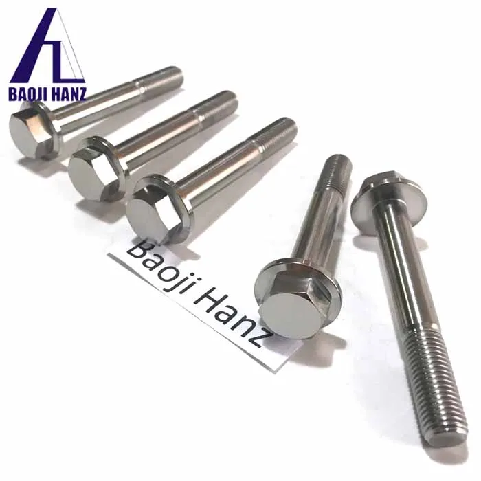 Baoji Customize Gr5 Alloy Titanium Hex Flange Bolts for Sprint Car Racing