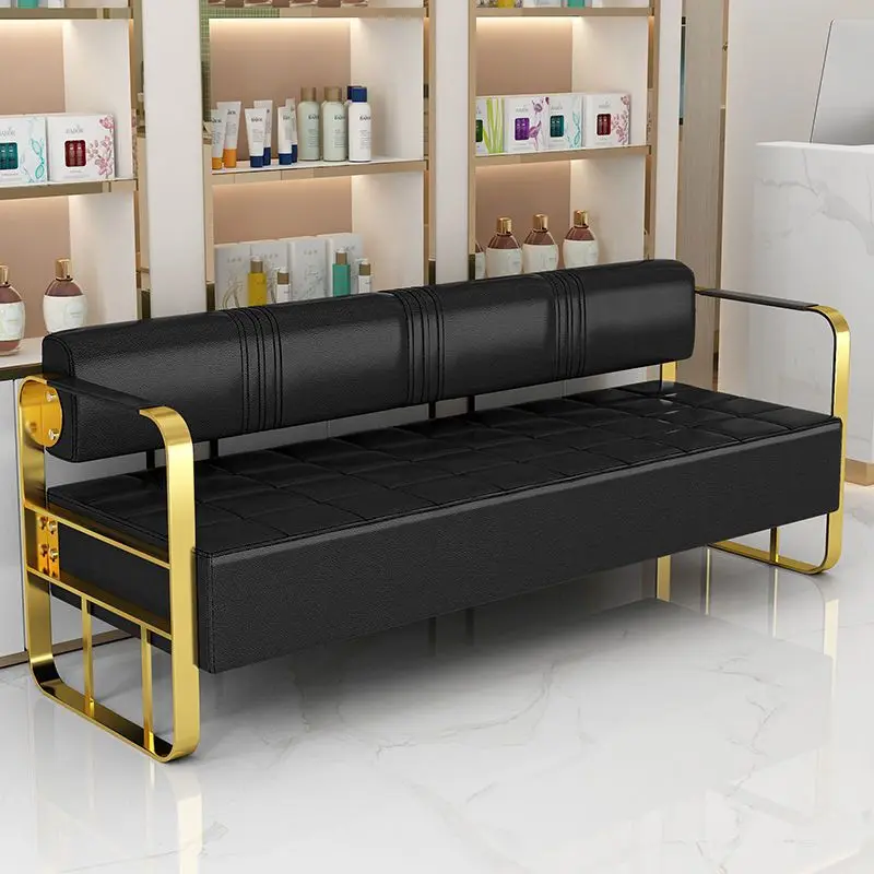 Modern Simple Custom Beauty Salon Hair Barbershop Waiting Chair Shampoo Furniture Waiting Area