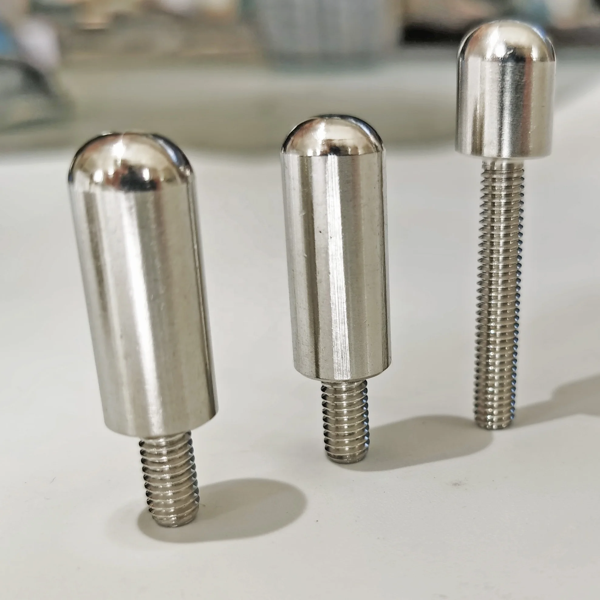 Custom CNC Turned Fastener Non-standard Typical Shape Round Head Screw
