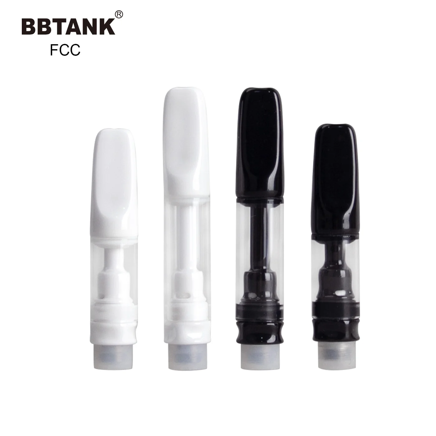 
BBTANK FCC Black All Ceramic Thick Oil Cartridges 510 Thread Cart 1ml 1g .5ml Vaporizer Cartridge Vape 
