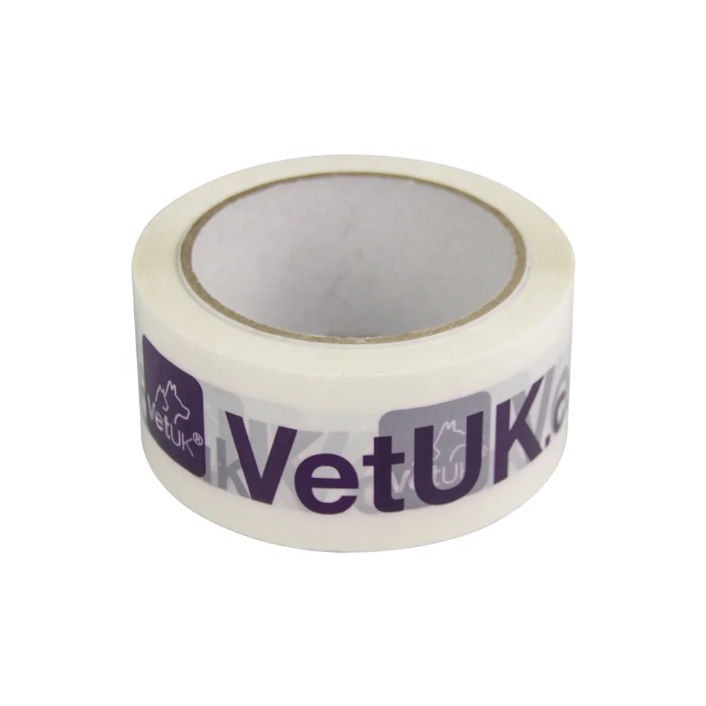 
logo printed strong adhesive custom bopp packing tape with white background 