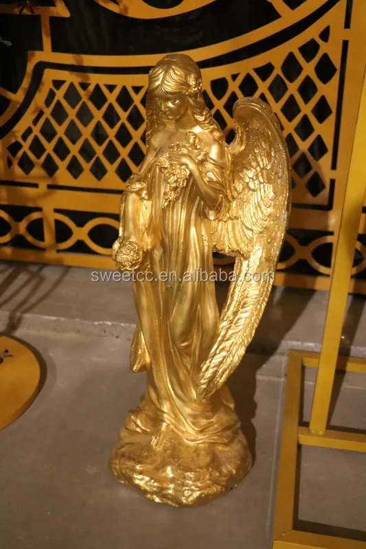 Factory price Cute girl Fiberglass Roman column suit wedding flower pots flower vase for wedding decoration