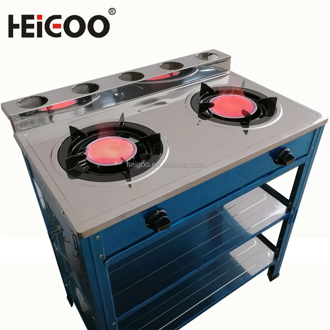Stainless Steel Two Burner Gas Stove