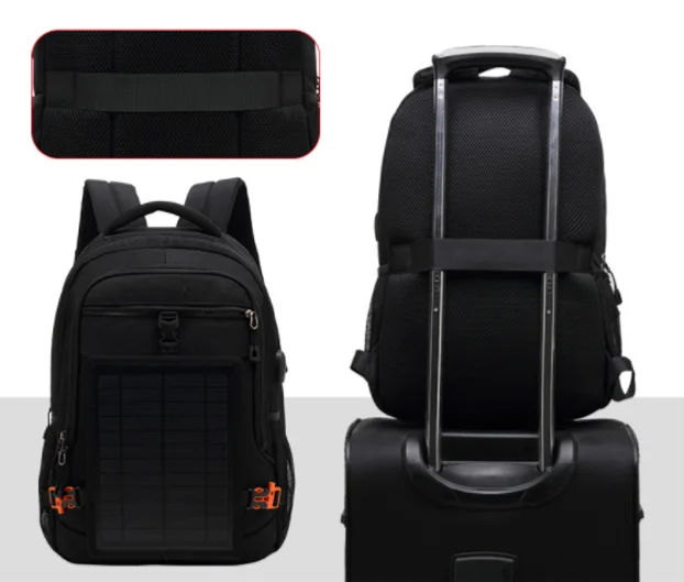 Solar backpack Waterproof with Solar Panel Charger USB Port for Hiking Camping Great Travel Backpack Camouflage Color