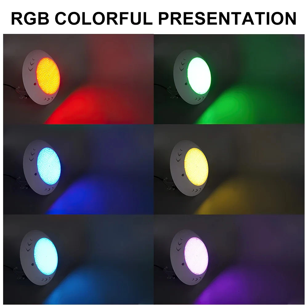 LED Light Swimming Pool Submersible Light IP68 Waterproof Seven Color Spa Lamp RGB AC 12V/24V 35W DC 12V Mx 90 Modern 800 50000