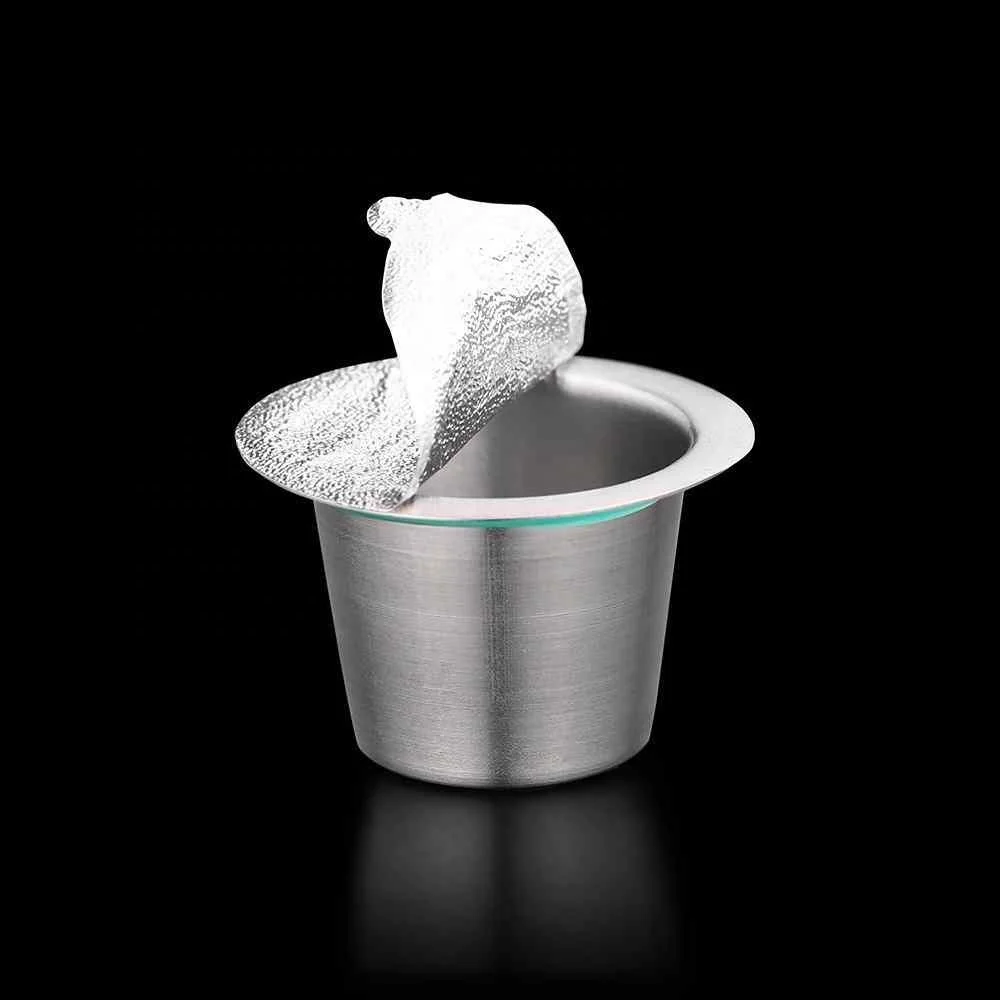 60 Sealed Refillable Nestle Coffee Capsule Stickers Refillable Nestle Coffee Capsule Film Reusable Italian Coffee Filter Cover