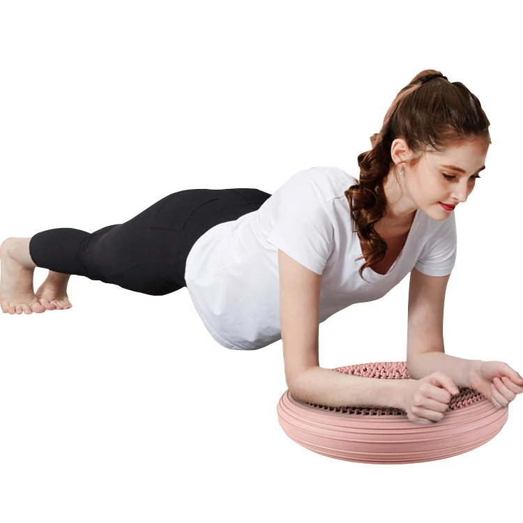 Home Gym Workout Lower Back Pain Relief Inflatable Yoga Balance Disc Pad Stability Wobble Cushion With Pump