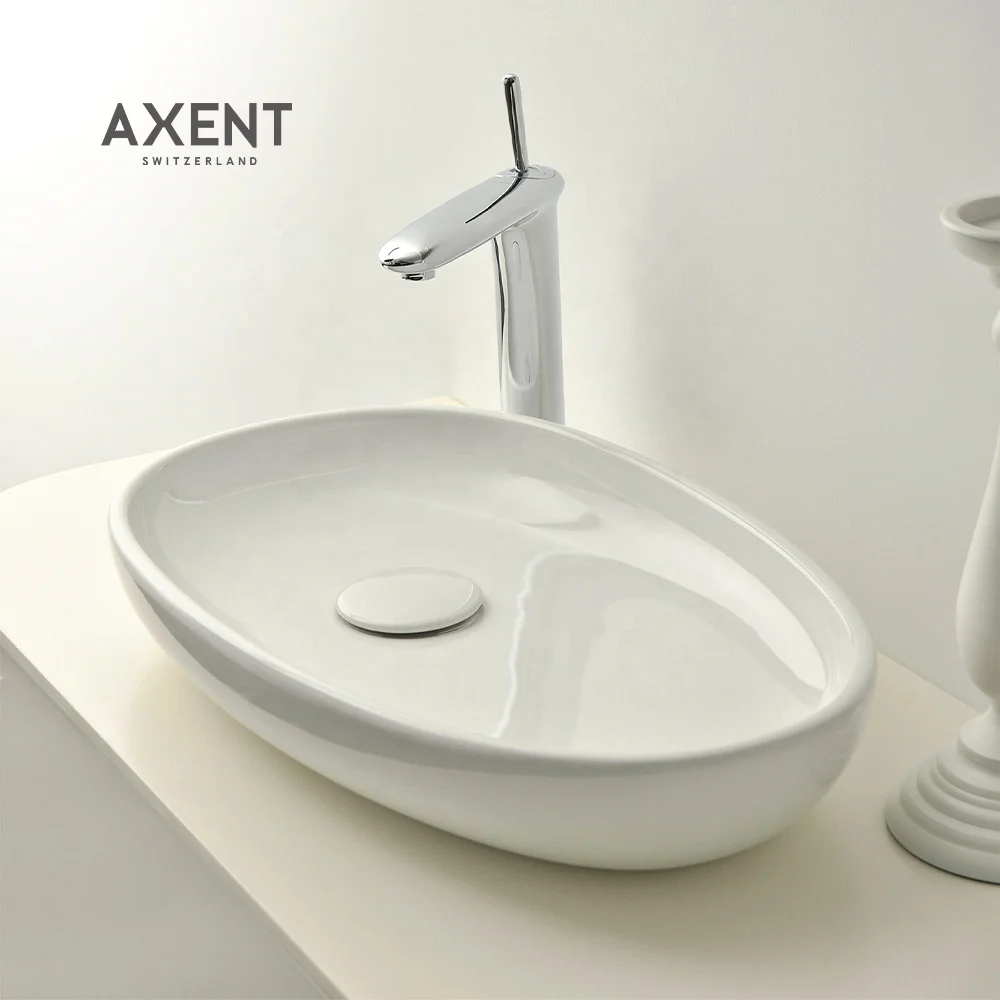 AXENT L510-1101-M2 top mount hand bathroom vanity vessel sink base round