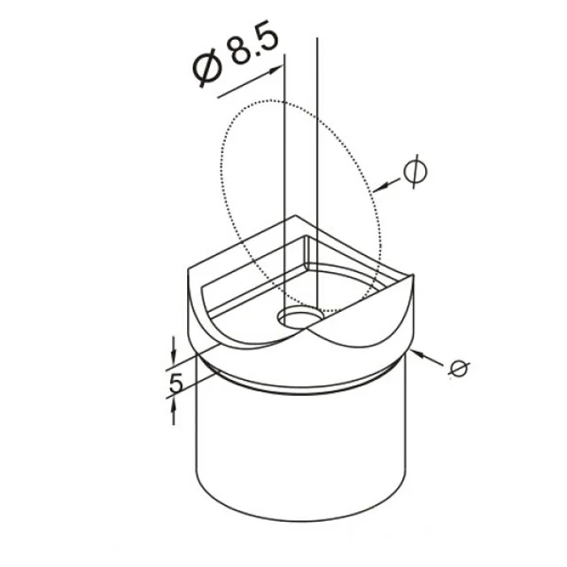 Vinmay Hot Sale Exterior Balustrade Handrail Railing ASTM A554 Welded Tube Fittings Stainless Steel Tube Connector Bracket