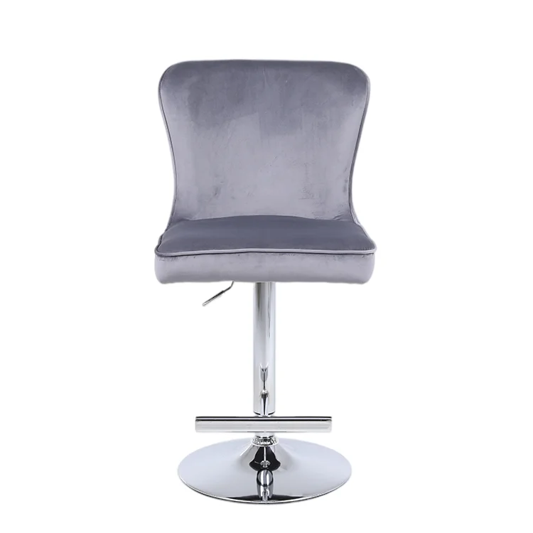 High-end modern design hotel high Commercial luxury velvet swivel bar chairs