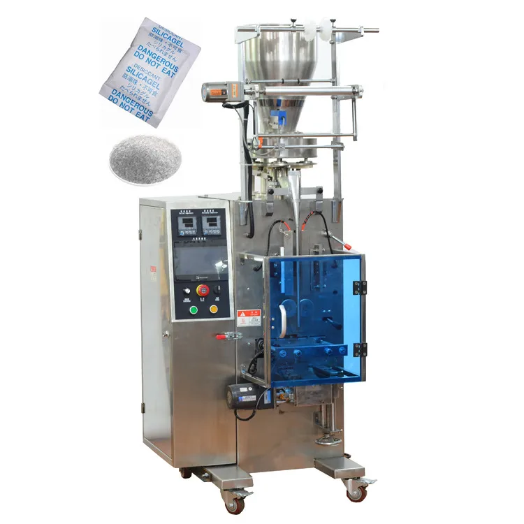 Маленькая вертикальная машина для упаковки силикагеля в гранулы осушитель саше автоматическая
