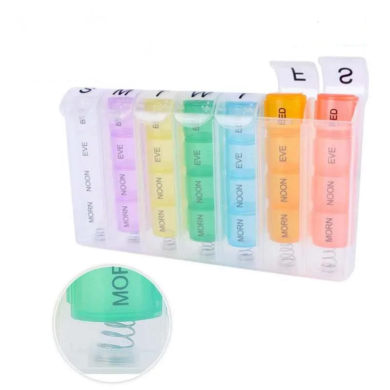 7 Day Plastic Medical Organizer Weekly Pill Box