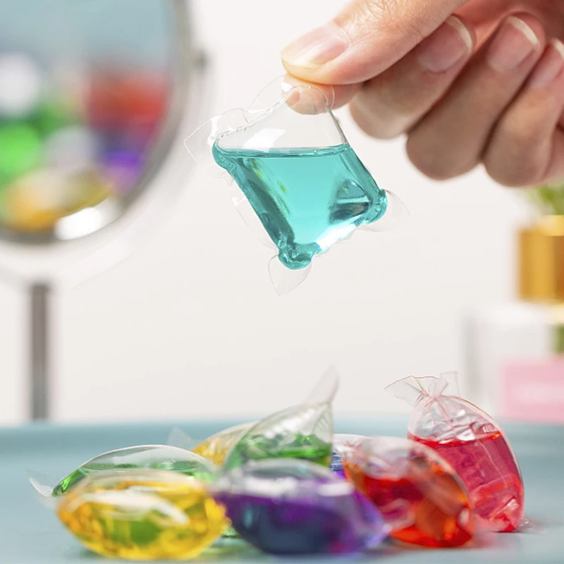 
Hot Sell High Efficiency Water Soluble Liquid Shape Lasting Smell Sterilization Laundry Detergent Capsules Pods Cleaner Gel Case 