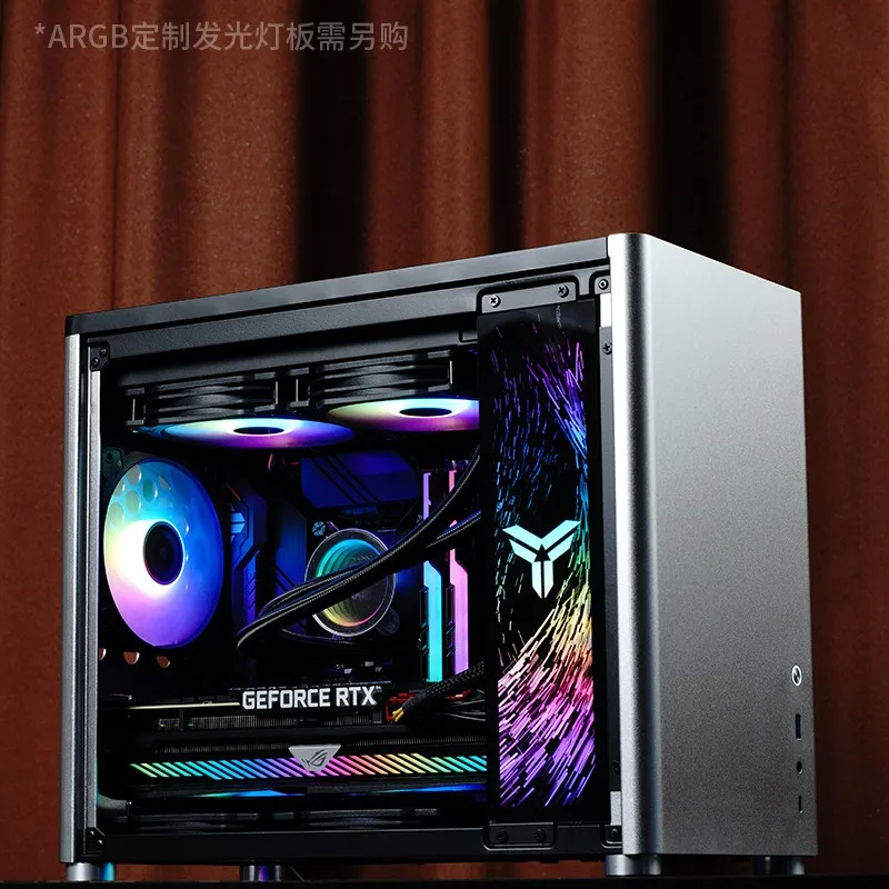 JONSBO D30 M-ATX case tempered glass aluminum home gaming 2.5-inch/3.5-inch hard drive mini case