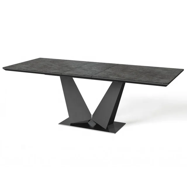 
Ceramic tile top extendable dining table 