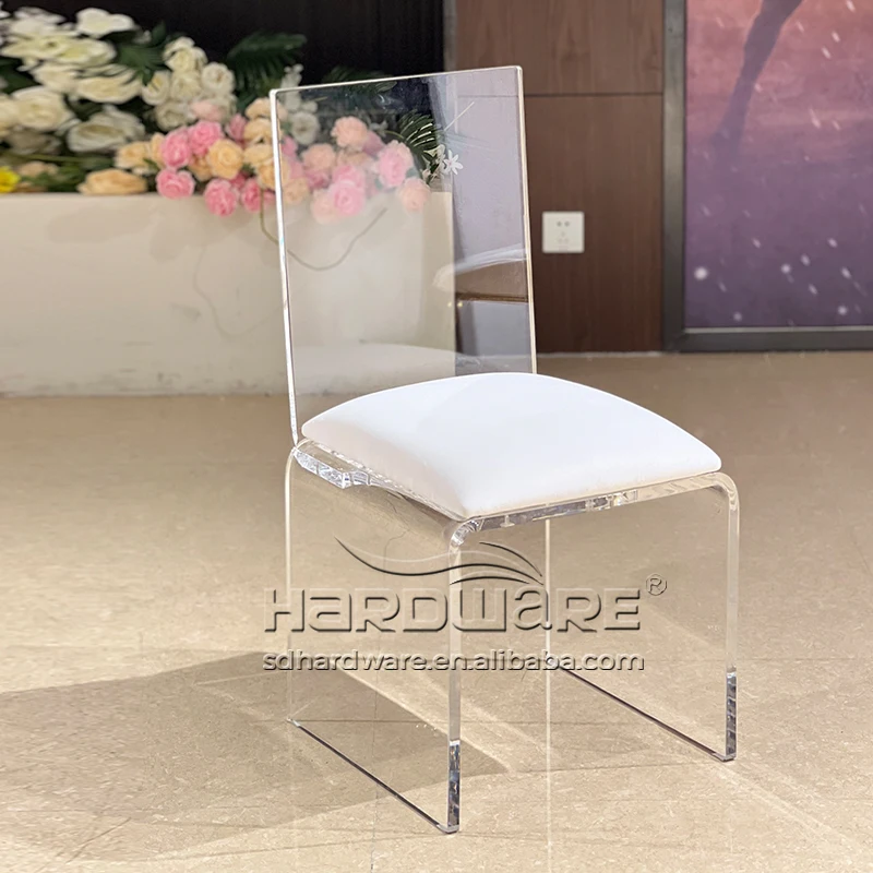 Современный дизайн свадебное мероприятие гостиничный зал банкетный многофункциональный Роскошный прозрачный Акриловый Обеденный Стул