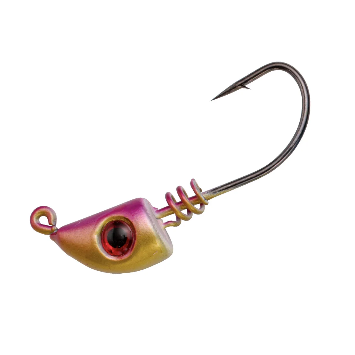 hotsale Screw lock jig head painted color fishing hook lead jighead with spring