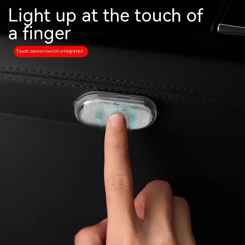 Car Interior Led Sensor Light Multicolor Usb Rechargeable Touch Switch Light  Wireless Ambient Lamp Night Car Interior Light