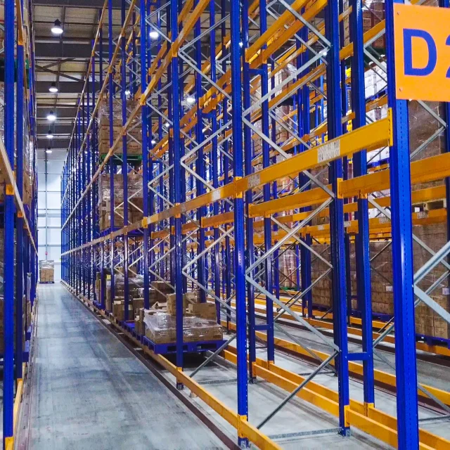 Регулируемая сверхпрочная стойка для хранения поддонов, система передвижных стеллажей VNA