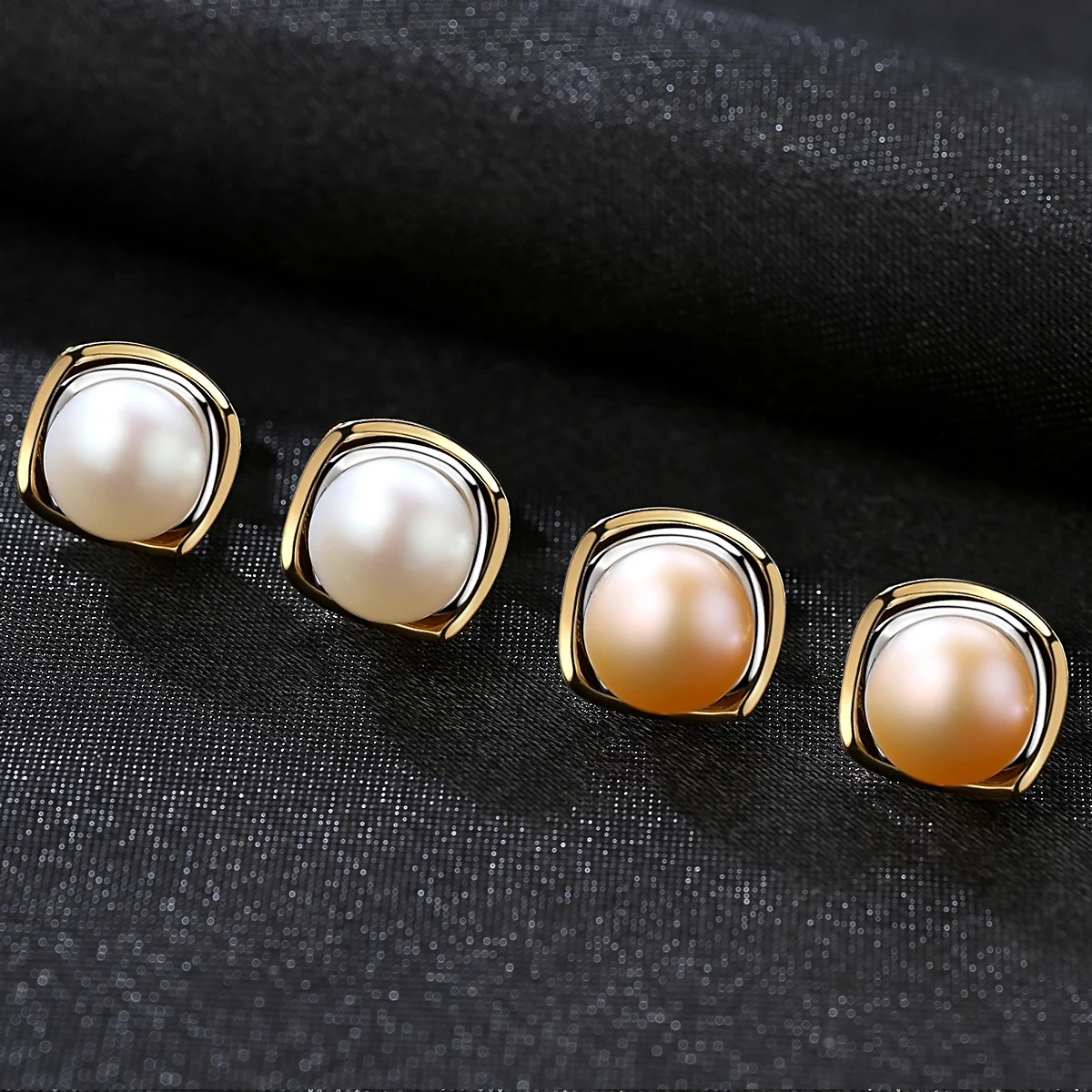 Pag&Mag Plating Sterling Silver Dangle Brincos Love Gift Wholesale Brand Earing 7mm-7.5mm Natural Pearl Stud Earring