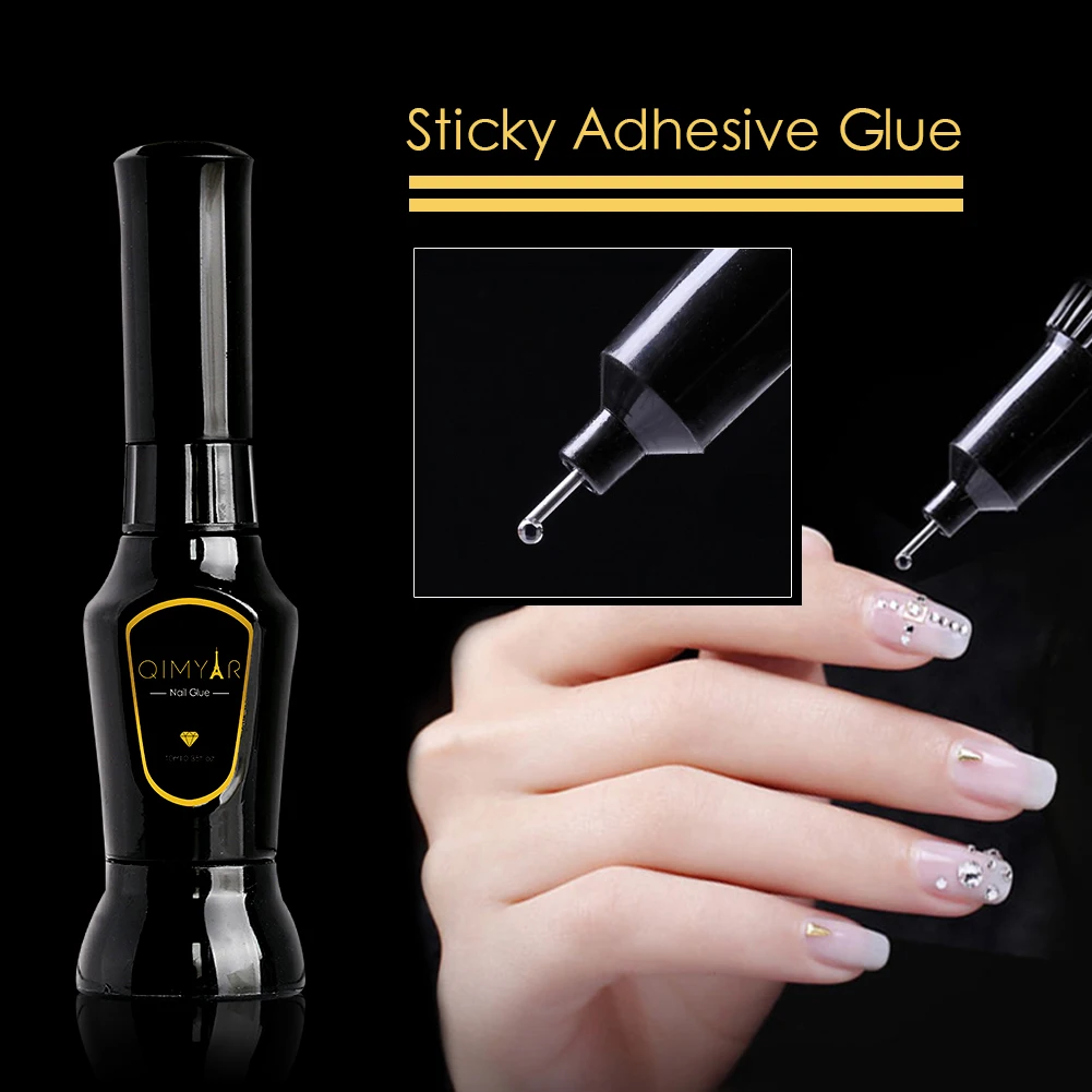 12ml Points Glue On Nail Stone Charms Crystal Rhinestone Gel Adhesive For