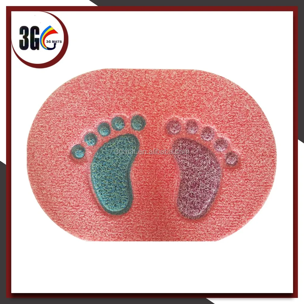 2023 Summer Hot Selling 3G Natural Character Mat Rags and Carpets PVC Washable Wire Coil Mat