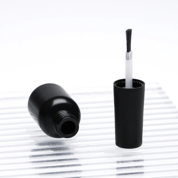 Professional private label gel glue container 7ml HDPE nail polish bottle with brush